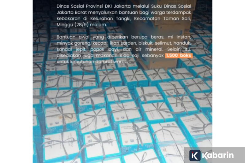 Pemprov DKI beri bantuan ke korban kebakaran Tamansari