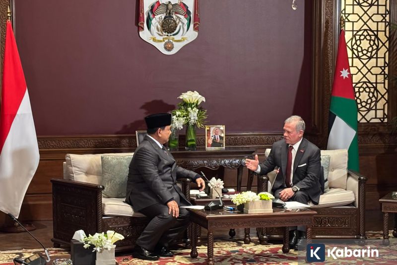 Bertemu Raja Abdullah II, Prabowo Tegaskan Dukungan RI untuk Solusi Dua Negara